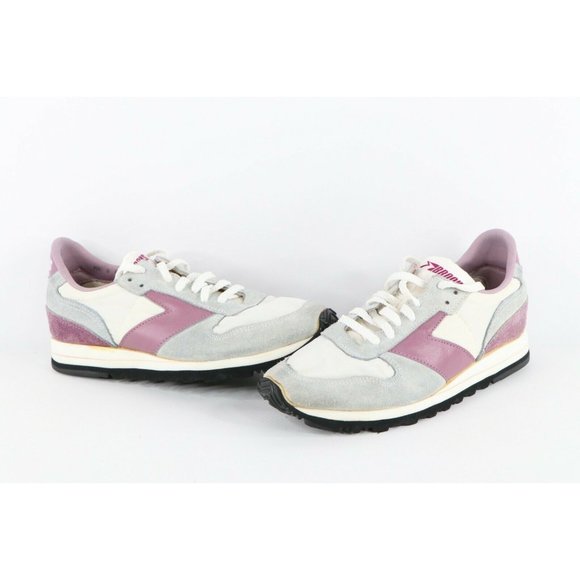 NOS Vintage 90s Brooks Running Womens Size 8 Suede Spell Out Shoes Sneakers